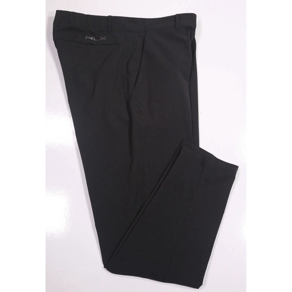 RLX Ralph Lauren Other - RLX Ralph Lauren X Black Performance Flat Front Tapered Golf Pants 34x28